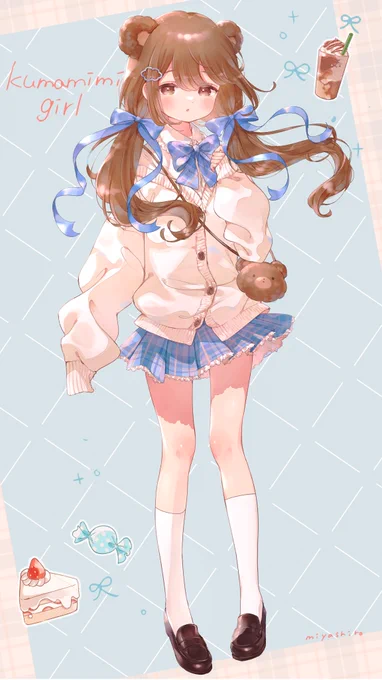 ねむねむくま耳女の子🍫🧸🍰 