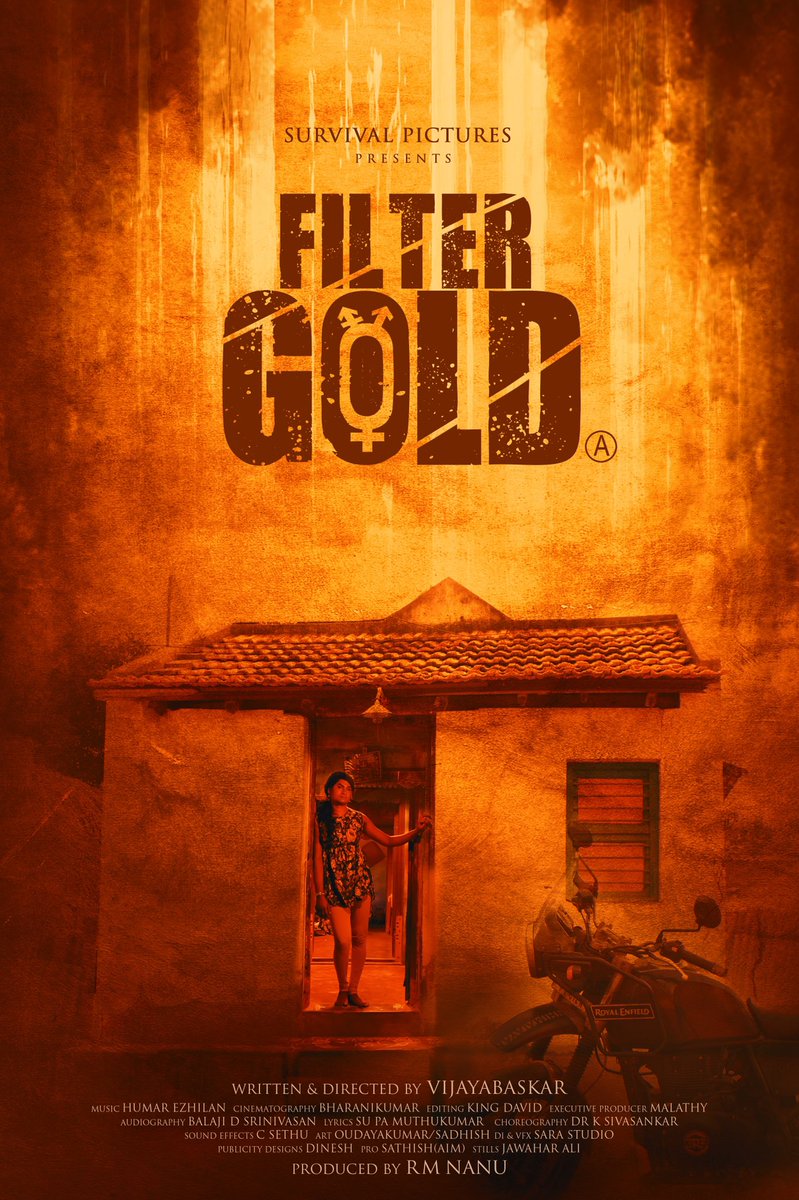 Happy to share #FilterGold first look posters. Congrats team.

Directed by #Vijayabaskar

#SurvivalPictures @FilterGold3 
<a href="/teamaimpr/">Team AIM</a>