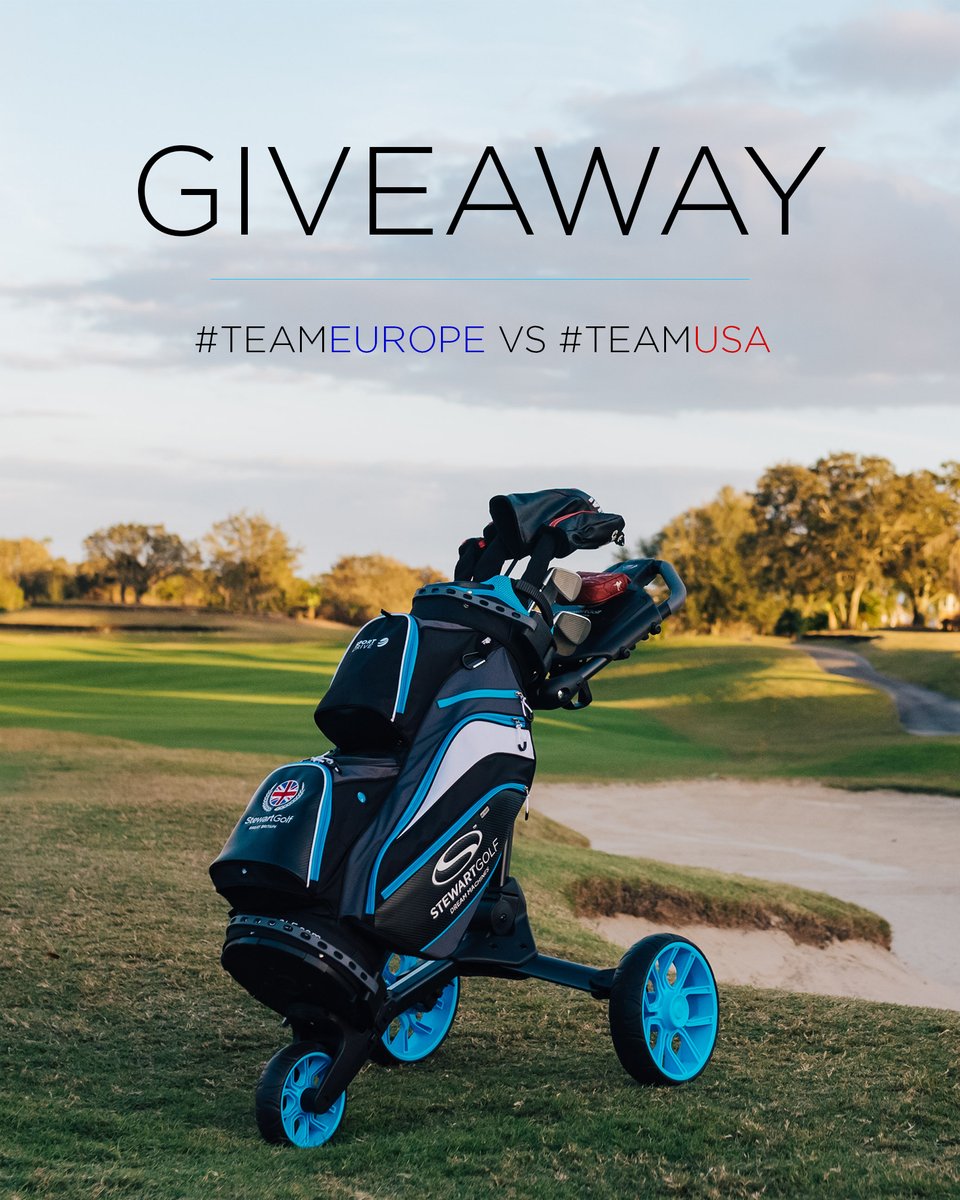 🚨 GIVEAWAY!! 🚨

To celebrate the 43rd #RyderCup we're giving away an R1-S Push trolley to one lucky winner! ⛳

To enter, follow these steps 👇
- Retweet
- Follow <a href="/StewartGolf/">Stewart Golf</a>
- Comment either #TeamEurope or #TeamUSA

Good luck!