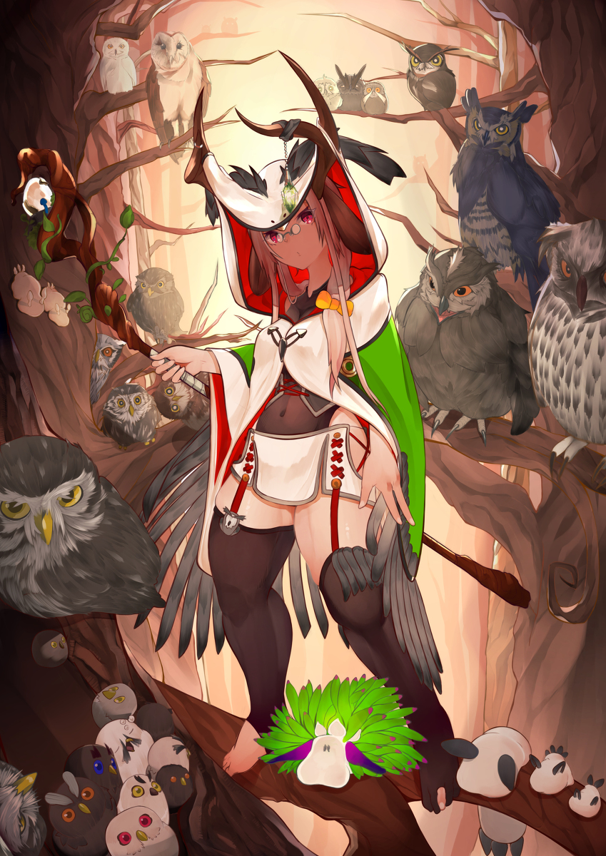 コドモが生まれたんだってサ #オリジナル #女の子 #梟 https://t.co/TKr3ncsGPH 