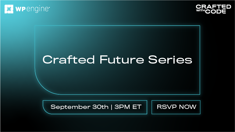 TheWebbyAwards's tweet image. Less than a week till we kick off the Crafted Future series! 👏🆕✨

We&apos;re thrilled to announce a new virtual event presented by @wpengine as part of our #CraftedWithCode showcase: Crafted Future, launching 9/30 with an exciting panel of experts! (THREAD)

thewebbyawards2021.brandlive.com/craftedfuture