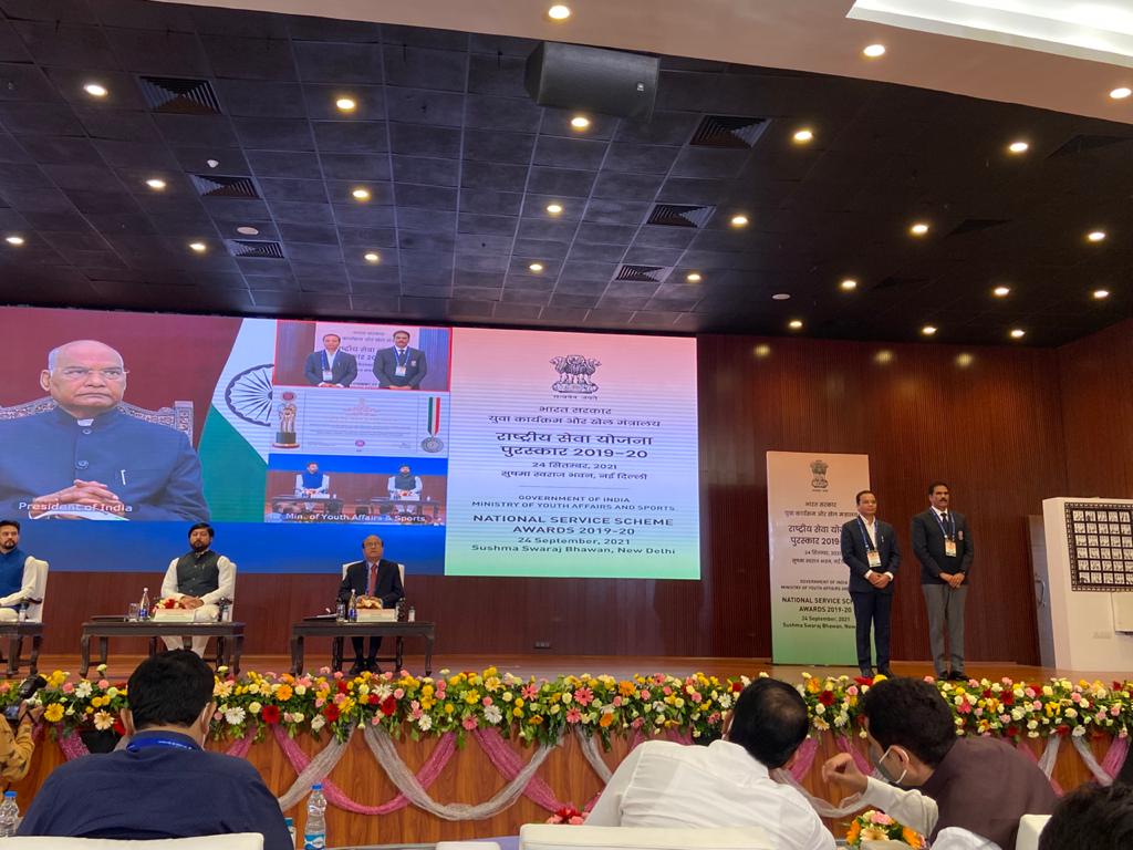 NSS India (@_nssindia) on Twitter photo Dr. Jayakara S.M, VC along with Dr. B.V Shetty,NSS PC received University Level NSS Award 2019-20 conferred by Hon. President of India.
<a href="/YASMinistry/">YAS Ministry</a> <a href="/ianuragthakur/">Anurag Thakur</a> <a href="/NisithPramanik/">Nisith Pramanik</a> <a href="/rashtrapatibhvn/">President of India</a> Dr. Jayakara S.M, VC along with Dr. B.V Shetty,NSS PC received University Level NSS Award 2019-20 conferred by Hon. President of India.
<a href="/YASMinistry/">YAS Ministry</a> <a href="/ianuragthakur/">Anurag Thakur</a> <a href="/NisithPramanik/">Nisith Pramanik</a> <a href="/rashtrapatibhvn/">President of India</a>