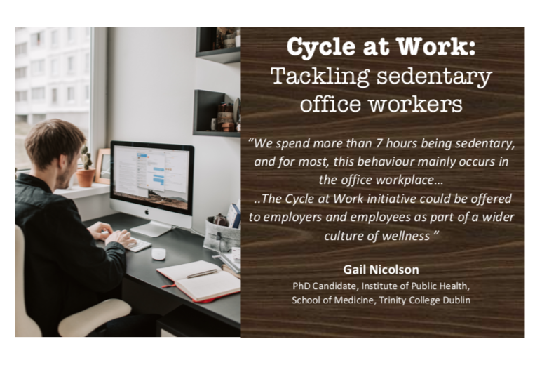 The Cycle at Work project: An under-desk pedal machine may be the answer to our workplace sedentary behaviour! Published in @MDPIOpenAccess by @TrinityMed1 PhD candidate Gail Nicolson, @CatherineDarker, @hayesc94 mdpi.com/1660-4601/18/1… Read more here: tcd.ie/medicine/resea…