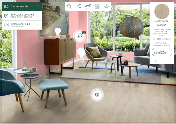 SpainPergo's tweet photo. Con #FloorLab puedes comparar un mismo modelo de suelo con distintos colores de paredes. En la imagen nuestro suelo laminado Roble Fiordo en un mismo salón con paredes pintadas de 3 colores diferentes.
¡Pruébalo aquí! https://t.co/PlmLpc1OS7 #Pergo #Suelos #Interiorismo https://t.co/3iyo2sLXh6