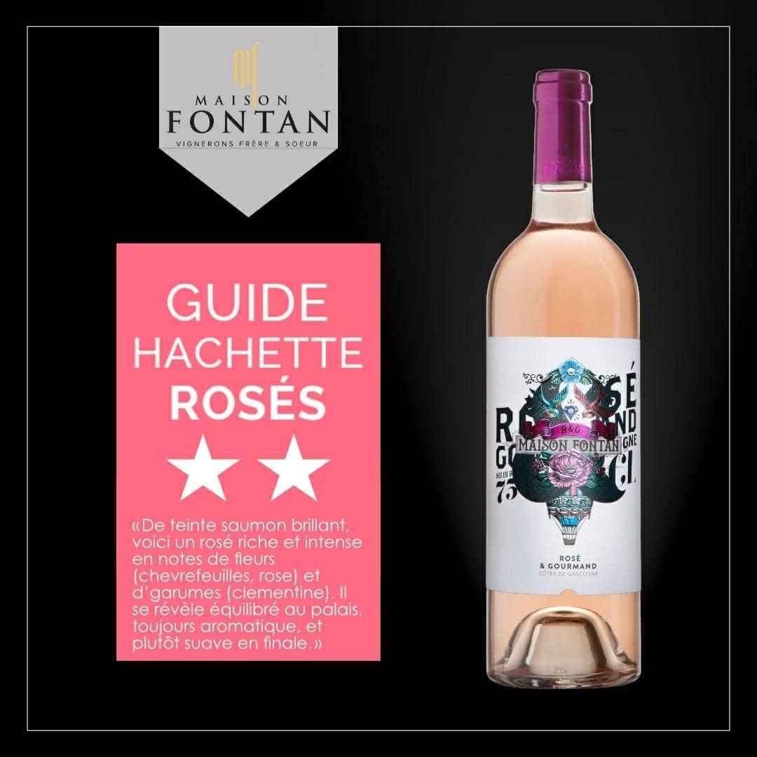 VignoblesF's tweet photo. Merci au guide Hachette Vins 2022 pour cette récompense qui vient couronner 1 an de travail
- Tattoo Rosé : ⭐⭐
#tannat #merlot #cabernetfranc #cabernetsauvigon
#igpcotesdegascogne #cotesdegascogne #guidehachette2022 #guidehachettedesvins #guidehachette
#vinplaisir https://t.co/7yUtMCEUr0