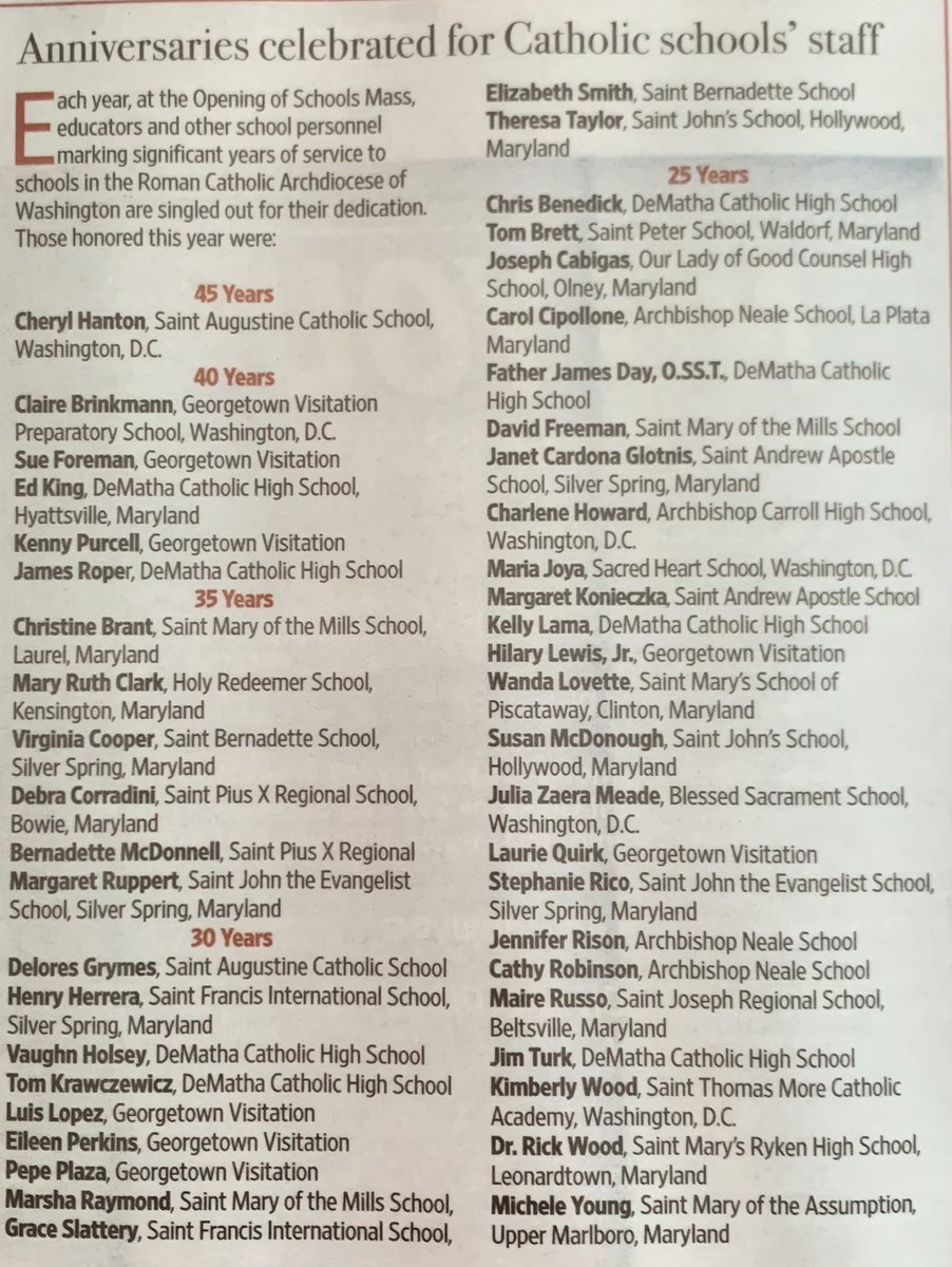 DMHouseCup's tweet photo. With Spirit Week kicking off next week, just wanted to point out that 16 of the 19 high school honorees on this list 👇🏽are from two schools - 8 from @DeMathaCatholic and 8 from @VisiDC #commitment #devotion #excellence #DeepAppreciation https://t.co/s8Bz0hLmP5
