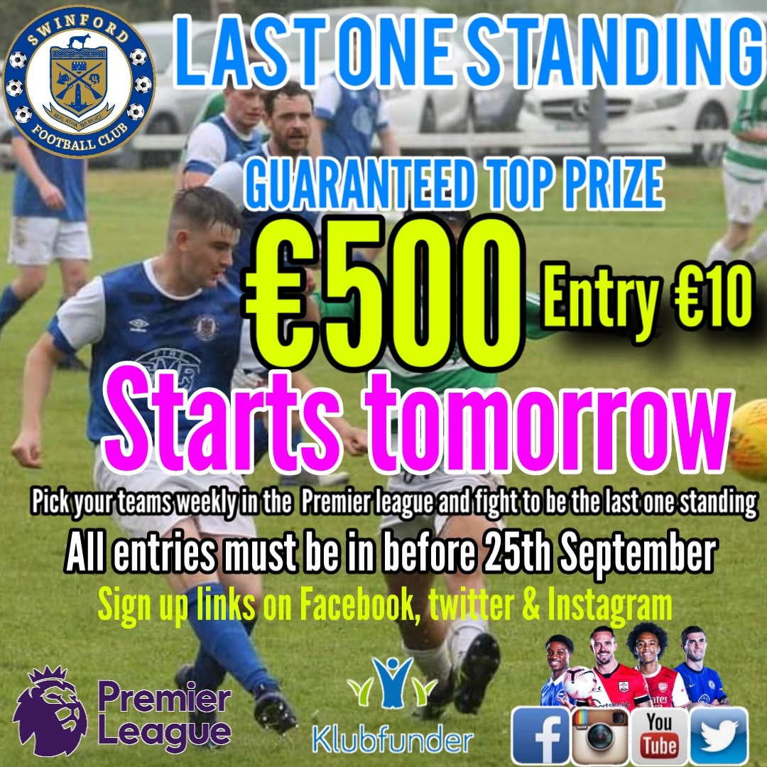 SwinfordFC's tweet photo. #MFL21 @mayo_soccer @mayoleague
Starting tomorrow ⚽
Please Support https://t.co/h5cGIoLBpO

Your Support is greatly needed and appreciated and goes towards the running of our club for all youths and adults alike ⚽⚽ https://t.co/Jh7RZoCpLb