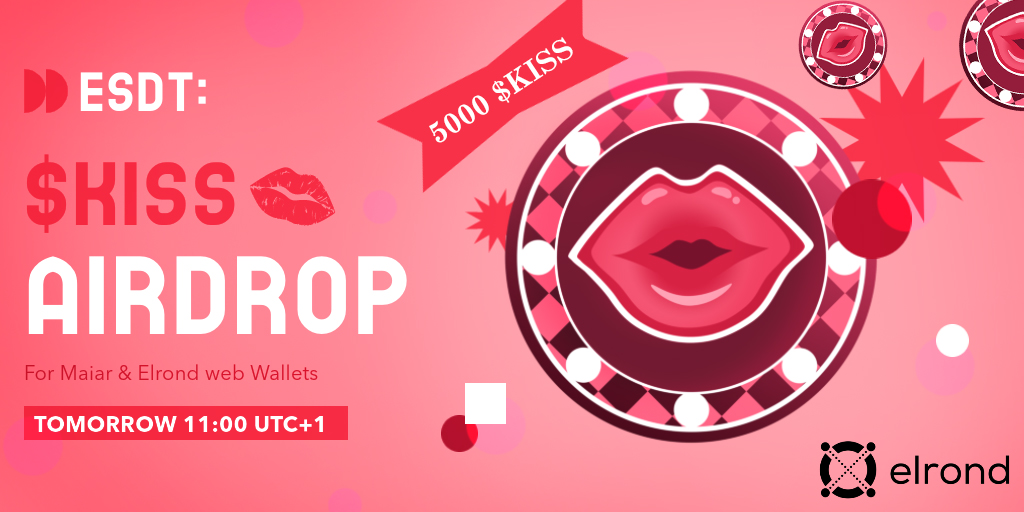 SjattieNFT's tweet photo. 5.000 $KISS π for everyone tomorrow!π₯°25.09.21 π₯
Will you be there tomorrow!? ππ
#ESDT #KISSES $EGLD #elrondnetwork #airdrop #EGLDcommunity #thankyouToken https://t.co/jRt3fj1y90