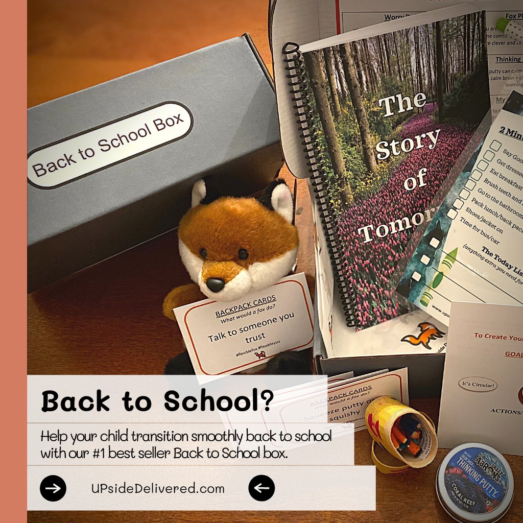 upsidedelivered's tweet photo. Is your child Back to School? Help your child transition smoothly back to school with our #1 best seller Back to School box.🧡🦊
#UPSideDelivered #CreateYourCalm #SubscriptionBox #KidsSubscriptionBox #CBTTherapy #CopingSkills #MentalHealth #KeepKidsBusy #Psychology https://t.co/azecv9plMB