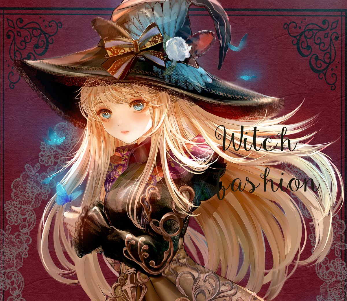Halloween Witch Fashion 背景なし版 秋のおしゃれ魔女 こもりひっき 幻想少女絵のイラスト