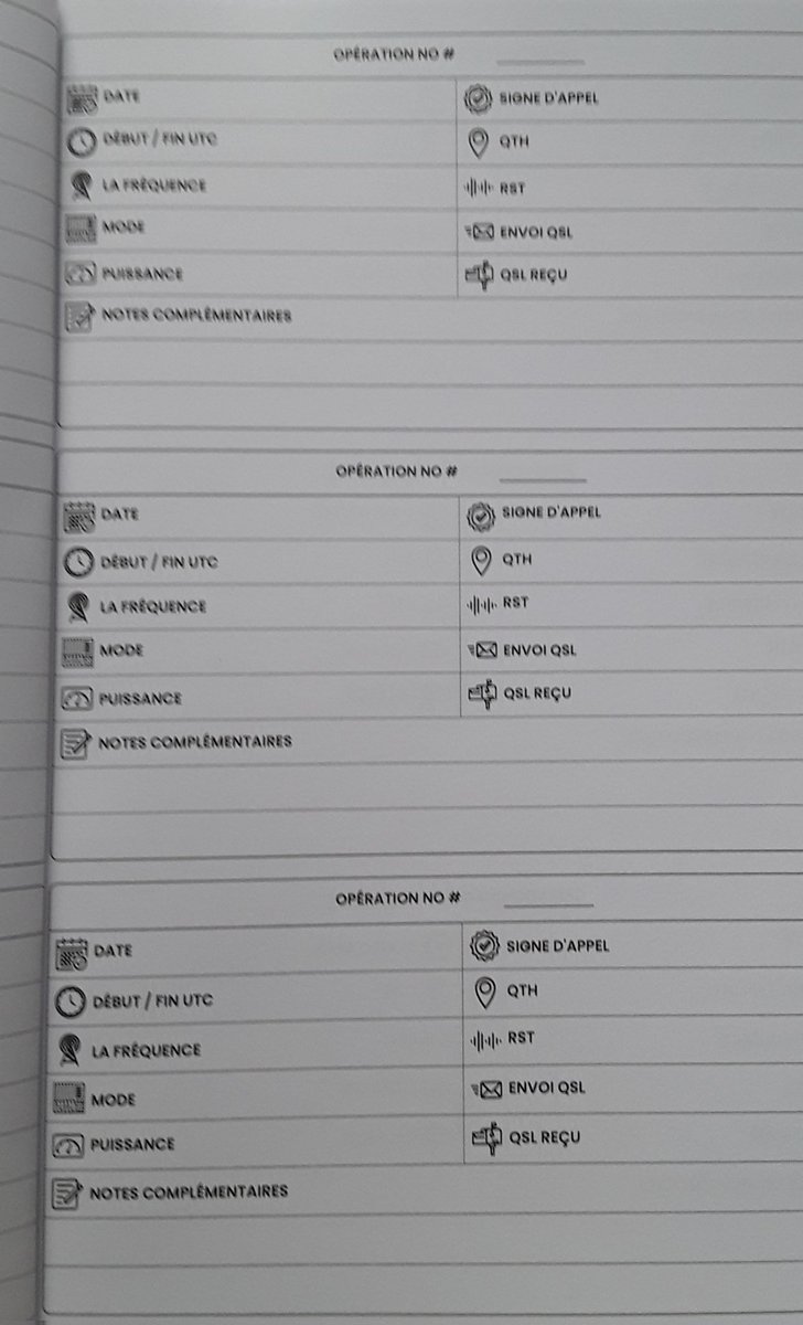 10175F's tweet photo. 👍Carnet de trafic Vendu sur @amazon il existe plusieurs couvertures différentes (cf. : https://t.co/yyrebByj4A ) #Radioamateur #SWL #CB #27MHz #BCL #REFunion #ADRASEC au format livre de poche 15x23cm même taille que la façade de votre #IC705 et profondeur de votre #FT818 73's https://t.co/WC5ZjLOYz8