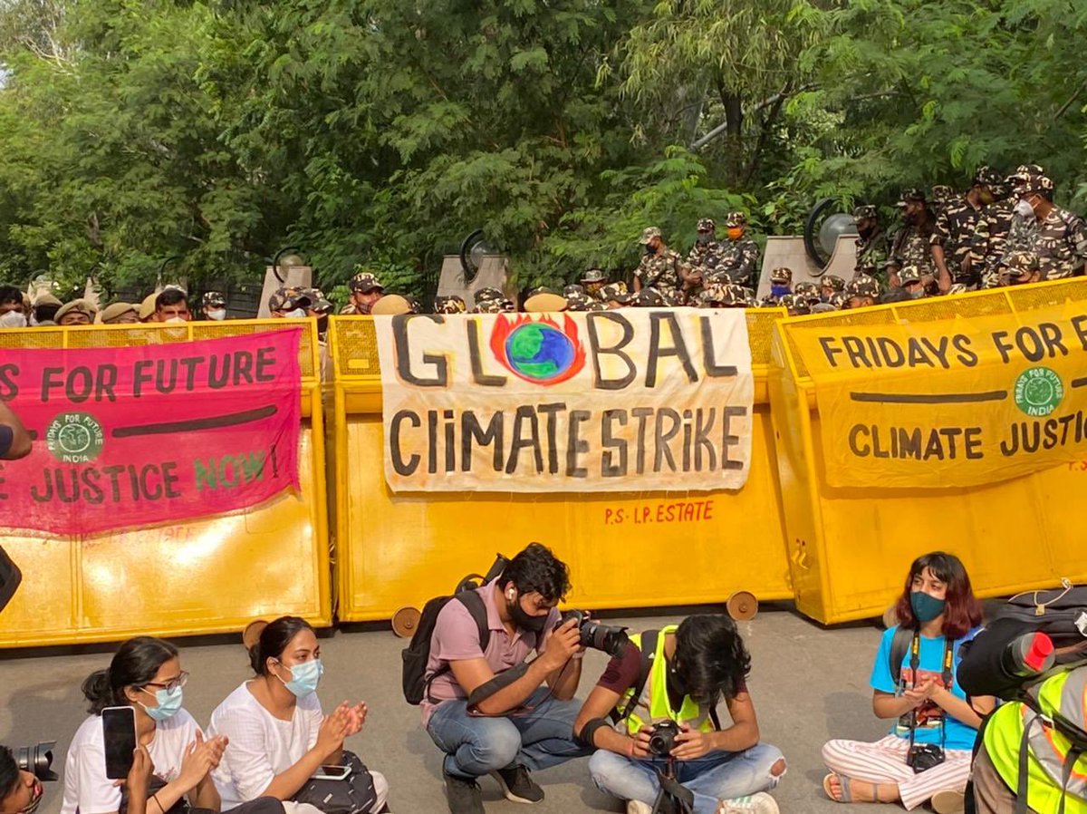fridays_india's tweet photo. And #UprootTheSystem is the call outside #DelhiSecretariat ✊ https://t.co/s8aMGz4RQC