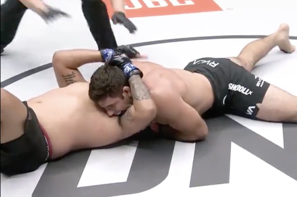 MMAFighting's tweet photo. VIDEO: Marcus ‘Buchecha’ taps Anderson Silva fast with north-south choke in MMA debut at ONE https://t.co/L0nFyfw6Ea https://t.co/Vx8oY9rH7c
