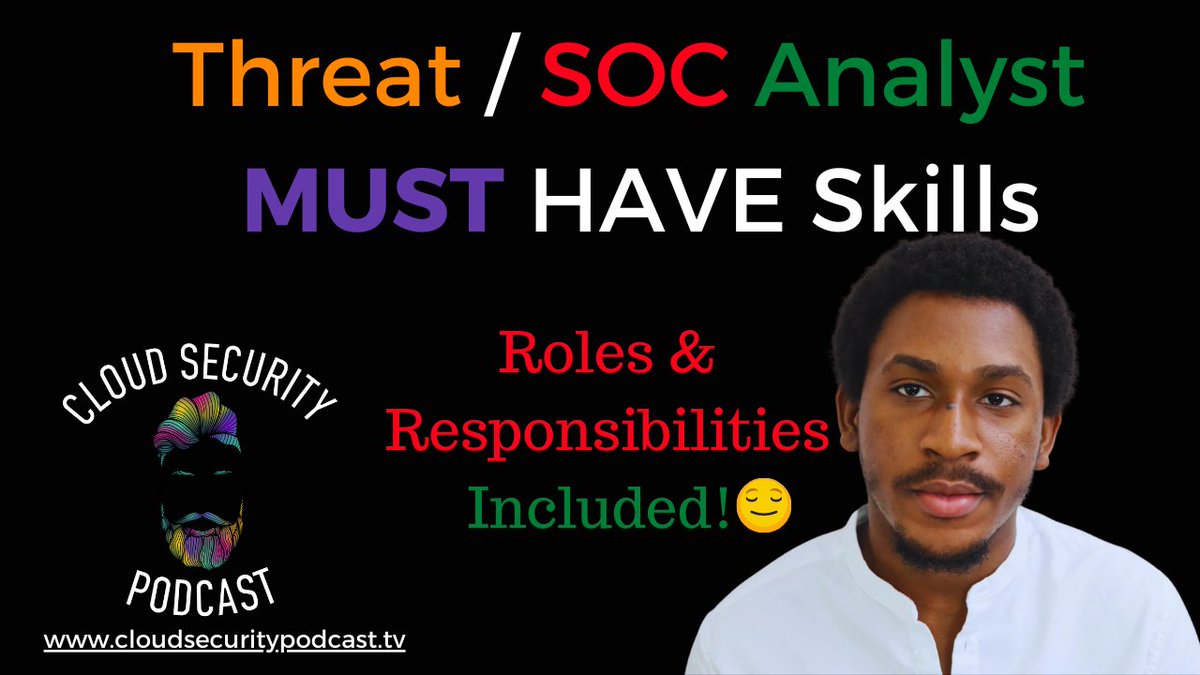 CloudSecPod's tweet photo. If you are thinking of how to become a Threat Analyst then today's interview with @CyberwoxAcademy is for you.
cc @DayCyberwox @hashishrajan
https://t.co/EEpNyumZCB
#socanalyst #infosec #cloudsecuritypodcast #cloudsecurityjobs #threatanalyst https://t.co/BtJn2GEI0f