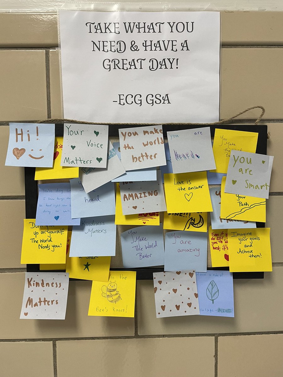 This is awesome! Thank you ECG GSA for this encouragement wall!