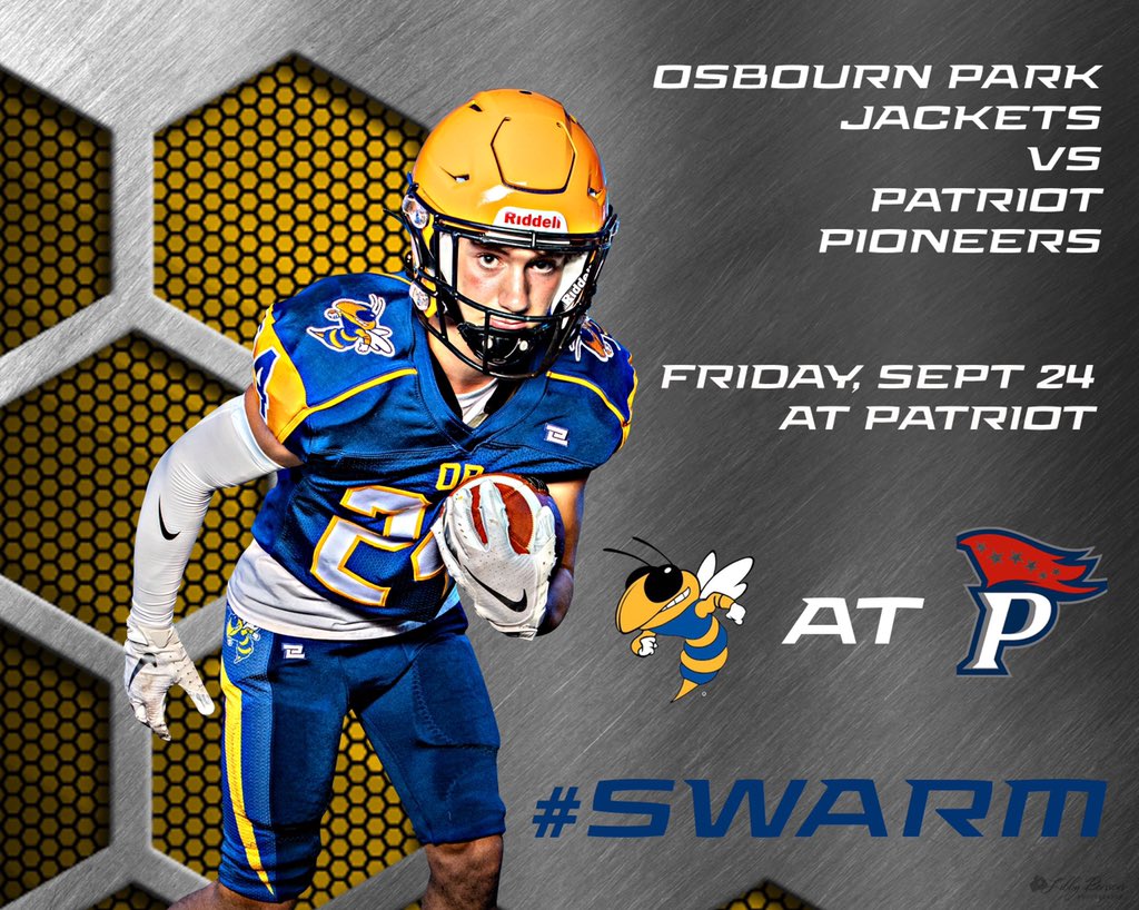 ophsfootball's tweet photo. 7PM Kickoff‼️@OPHYPESQUAD @OPCheerleading @OPJackets @OsbournParkHS @PWSportz #SWARM 🐝🔵🟡 https://t.co/uNRCktyFDF