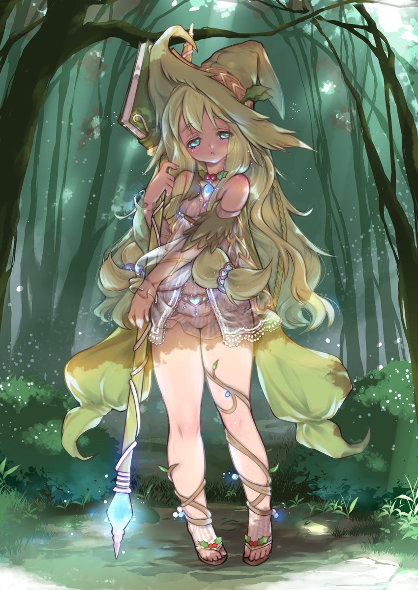 おともだちとゆるく楽しんでる架空の魔法少女アニメ(?)企画のキャライラストです。かわいいドールをいっぱい見た念がうまくふとももに集中しました。 