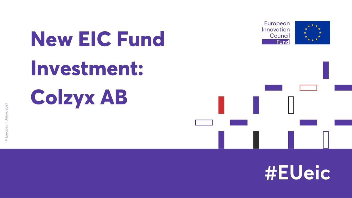 GabrielMariya's tweet photo. Glad to announce a 🆕 #EUeic Fund investment!
#Colzyx will receive €1M in investments together w/ €2.5M grant to develop a new medical device in the field of wound healing. 🇸🇪 🩺
👉 https://t.co/U5sVIu9NZw https://t.co/tJenAm3OLZ