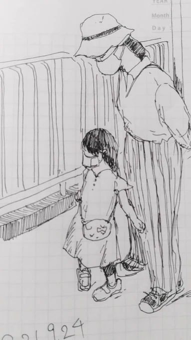 娘とお絵描きしてると大概こっちが描き終わる前に娘が飽きてしまって違う遊びに移行するので描き途中で強制終了😅 