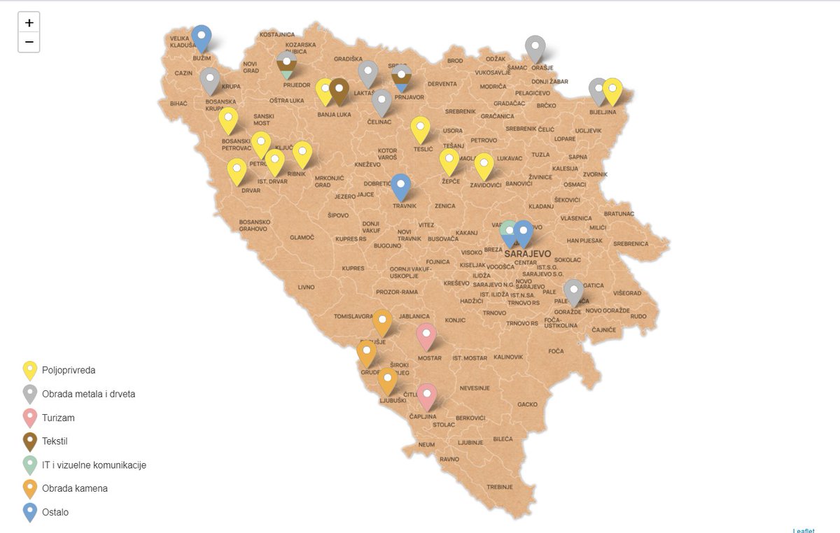 LEPSupport's tweet photo. Pogledajte interaktivnu kartu https://t.co/NFeGAUzTwH projekata provedenih u BiH u okviru #Lokalnihpartnerstavazazapošljavanje, te saznajte o njihovim rezultatima. 
#LEP projekat provodi @ilo, a finansira #Evropskaunija. 
@eubih https://t.co/SRGvccU2Ff