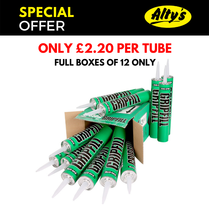 Gripfill now only £2.20 per tube (for a full box of 12)

Call into branch to get yours - available while stocks last!