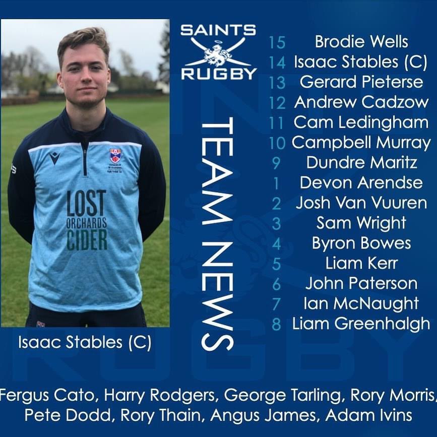 🏉🏆| 1 more sleep until the #ancientrivalry of the 2021 Men’s Scottish Varsity. 

➡️Here is your <a href="/UStARugby/">Saints Rugby</a> team looking to reclaim the trophy for <a href="/univofstandrews/">University of St Andrews</a>