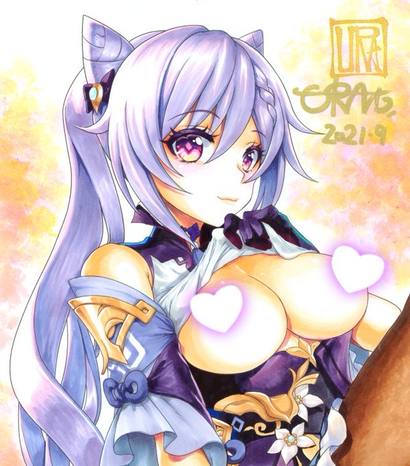 今日の色紙366日目
まだまだ刻晴が続きます。
これはデジタルでも今色塗りしてるイラストですがコミ1合わせで出すタペストリーの原画です。

#描いた色紙なるべく毎日アップする
#コピック #アナログ絵 #刻晴 