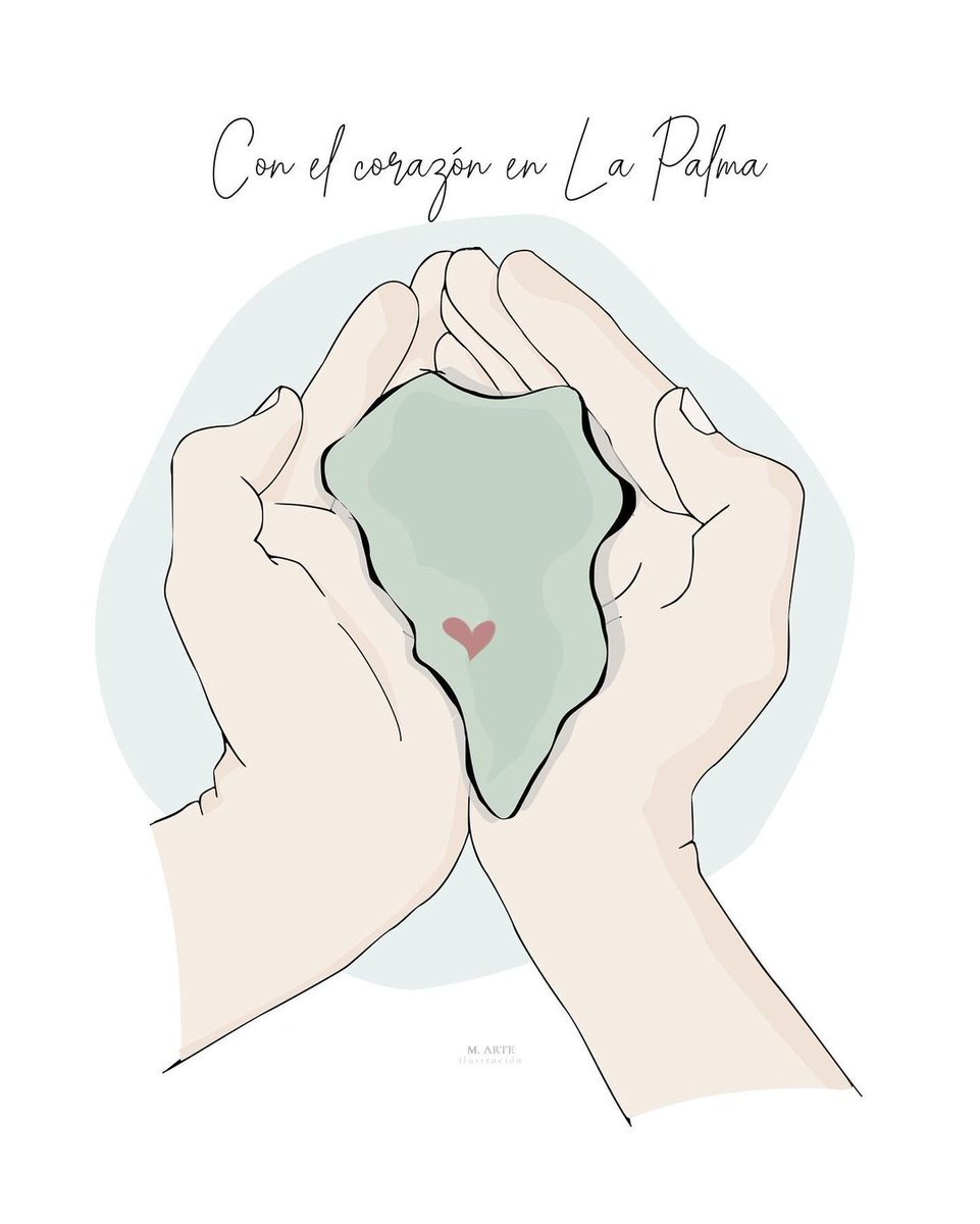 Virginia_PC's tweet photo. Esta ilustración de @urimaria es para la iniciativa que ha creado #Sabelabar para recaudar dinero para los afectados por el volcán 
https://t.co/dvqBEPrQgK
#LaPalma 
#VolcánLaPalma
#CumbreVieja
#ErupciónEnLaPalma https://t.co/hGyGsJ9uIH