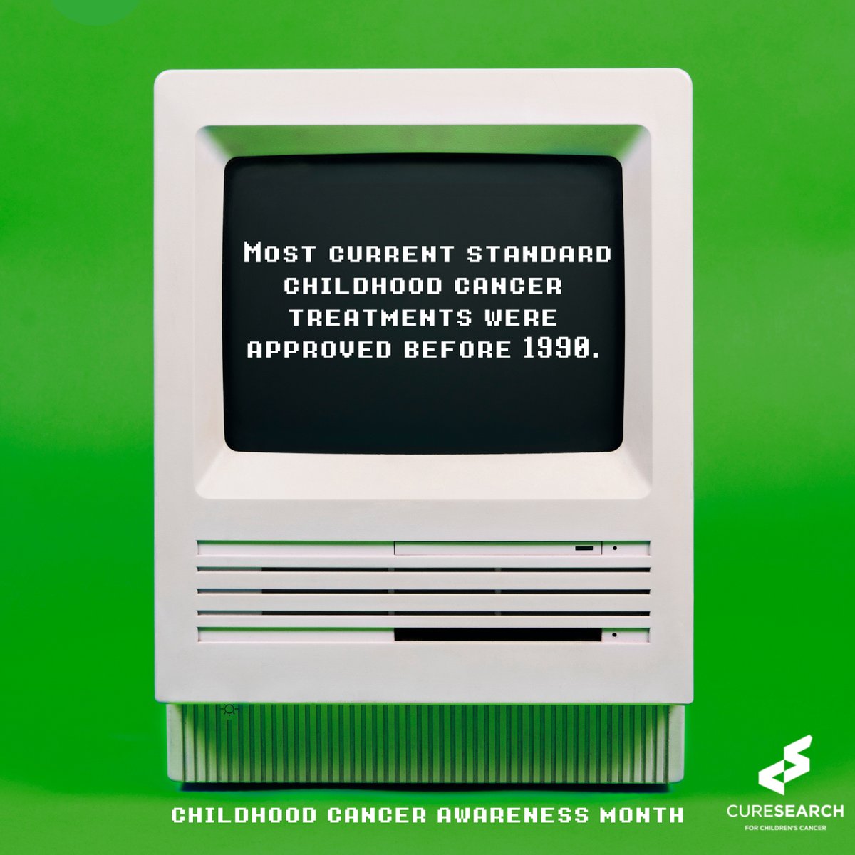 calliecalc's tweet photo. Imagine relying on 1980s tech to solve today’s challenges. That’s what kids w/ cancer are facing. We’re joining @CureSearch this Childhood Cancer Awareness Month in highlighting the need for new treatments #CCAM #Not1989Anymore #CureSearch  https://t.co/KWZY4iGB7P https://t.co/bYDn3356SV