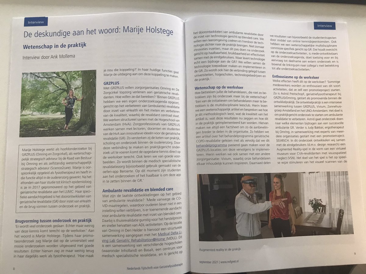 marijeholstege's tweet photo. Vandaag op de deurmat; Nederlands tijdschrift @geriatrieft https://t.co/14E3UU2z8T