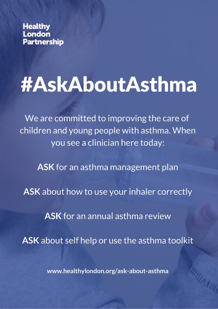 HNYPartnership's tweet photo. Three simple steps save lives: an asthma management plan, being able to use an inhaler and having a review annually and after every attack.
#AskAboutAsthma
#AAAsharethemessage https://t.co/XyfwCI4RqR