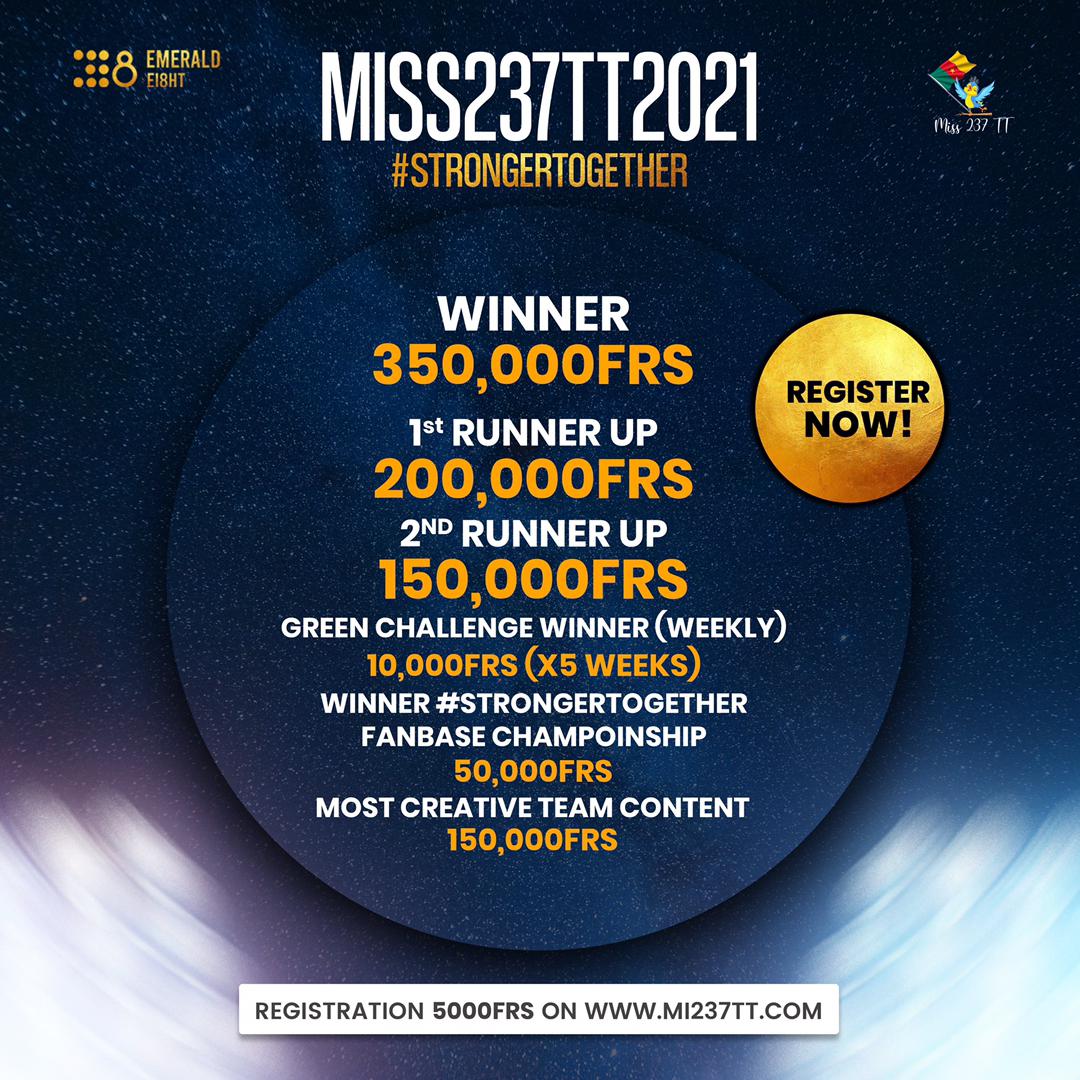 Notice! ⚡🇨🇲
#MISS237TT2021