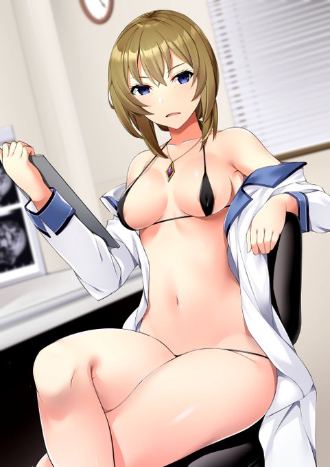 Skeb納品しました('^ω^`)ノ
セイランド教授のマイクロビキニ姿😎 