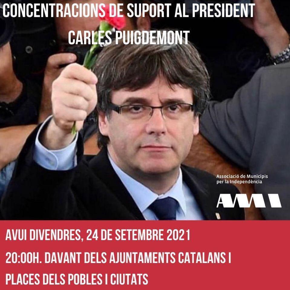 AjTorello's tweet photo. 📢 L'Ajuntament de #Torelló s'afegeix a la convocatòria de l'@AMI__cat per donar suport al President Carles Puigdemont.

📆 Avui divendres, 24 de setembre
🕗 20 h
📍 Plaça de la Vila https://t.co/Y6RqMy26O3