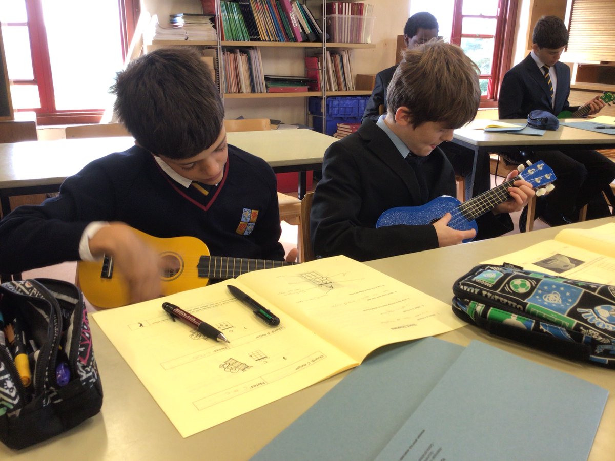 AmpleforthColl's tweet photo. Our Year 8 students have been getting to grips with the Ukulele in lessons this week – looking forward to watching them progress and treating us to a performance when they are back from Exeat weekend! #ukulele #music #AmpleTalent https://t.co/BnLdVCKKyJ