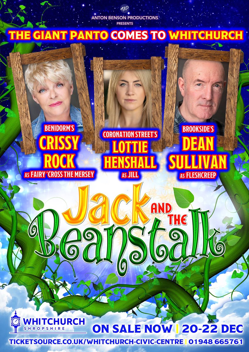 whitchurchpanto's tweet photo. PANTO IS BACK AT WHITCHURCH CIVIC THIS CHRISTMAS!
The GIANT panto you’ve all BEAN waiting for arrives in Whitchurch 20th - 22nd December 2021
@Crissy_Rock #DeanSullivan @LottieHenshall 
Only 5 performances. Book quickly! On sale now:
https://t.co/O5P6PHQX95 https://t.co/tGkHY4ZS6H