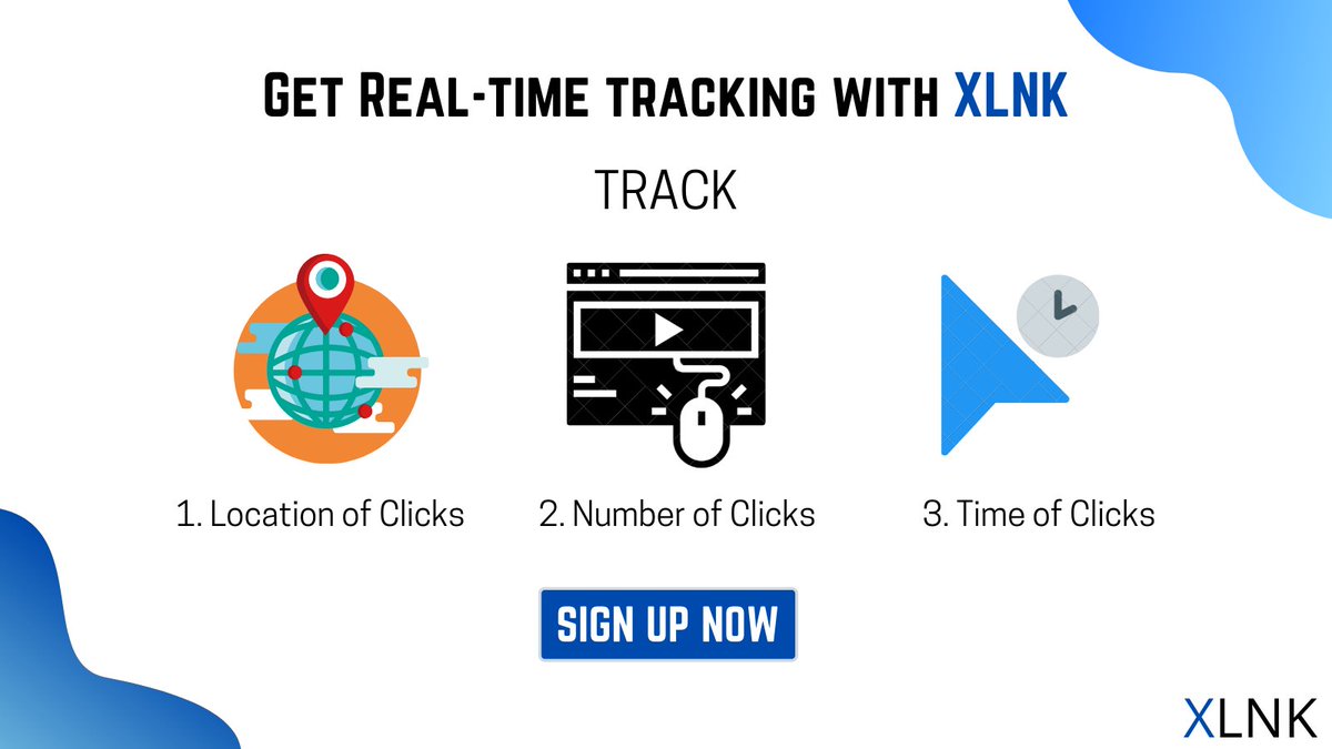 xlnkit's tweet photo. Get Real-time tracking with XLNK
Track
1. Location of Clicks
2. Number of Clicks
3. Time of Clicks
Sign Up Now! https://t.co/5KnWZHqLEZ
XLNK, your Free and Fast Link Shortener
#xlnk #urlshortener #Tracking #marketing #clicks https://t.co/UBe349jHEj