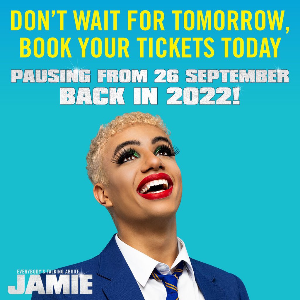 It’s your last chance to see our ZAHRA JONES (<a href="/ZahraOJones/">Zahra</a>) in <a href="/JamieMusical/">Everybody’s Talking About Jamie - Musical</a> as it closes this Sunday 26th September before returning in 2022! ⭐️
