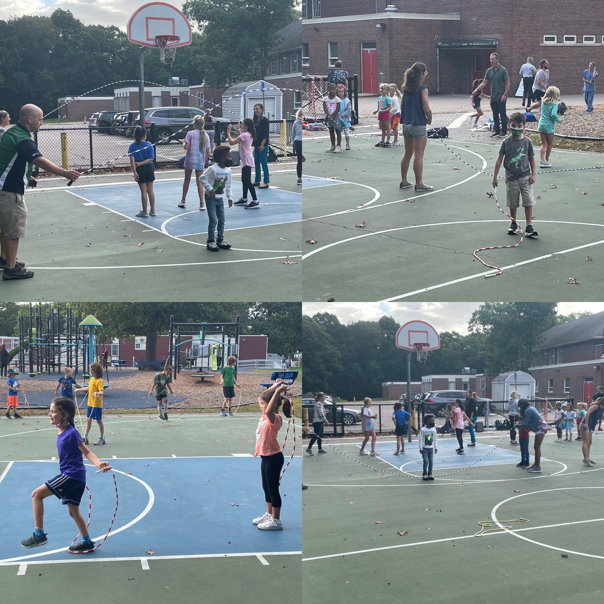MrMartin_PhysEd's tweet photo. First jump rope club since pre-pandemic!  So proud of all our students getting to school early to exercise to prepare themselves physically, mentally, and emotionally for the day!  Jumprope club is Thursday’s 8-8:15 @mes_rockets https://t.co/LIlCNebk83