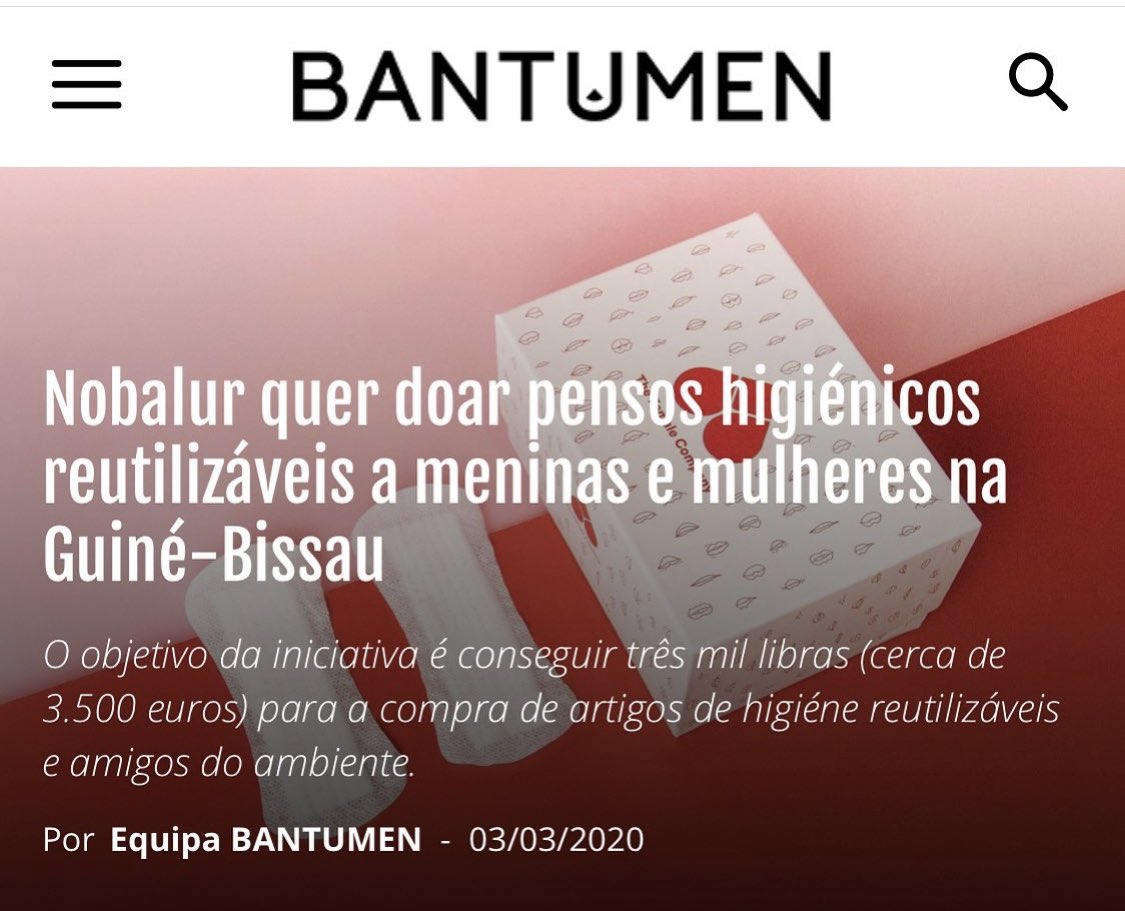 giovannaxvieira's tweet photo. Fundação No Balur (@nobalur) tem doado pensos higiénicos a meninas e mulheres que precisam, entre outras iniciativas 🇬🇼

https://t.co/yXmX2hPQcq https://t.co/7bzvm5AhZz