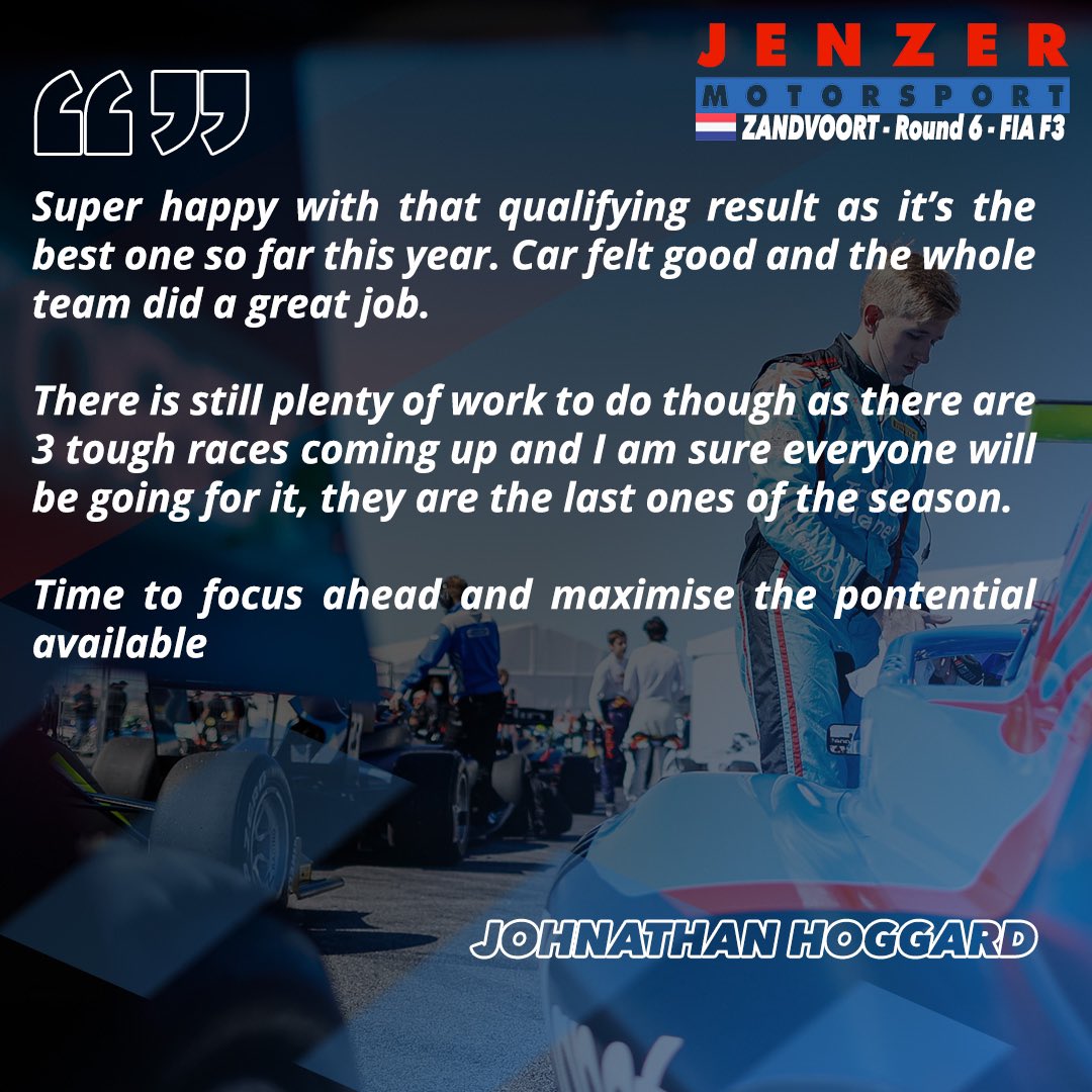 Johnathan Hoggard reflects on his best qualifying session this year 💭🙌🏻

Read his full quotes here ⬇️⬇️
#RussianGP 🇷🇺 #F3