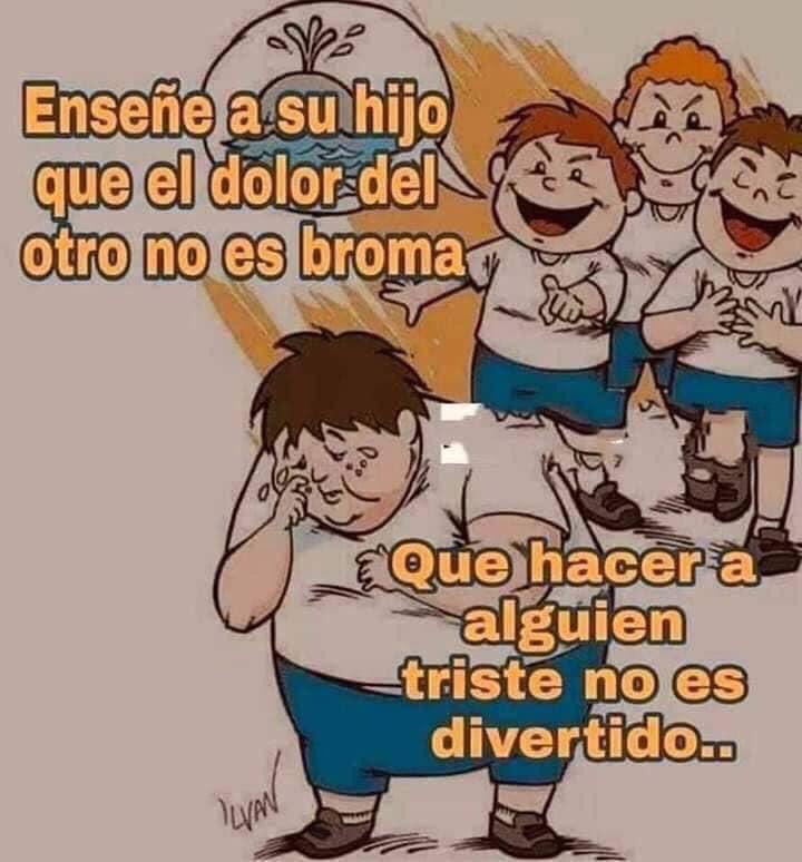 ¿Y tú, se lo enseñas a tus hijos?🤔

El #bullying es cosa de tod@s‼️🙏🏻