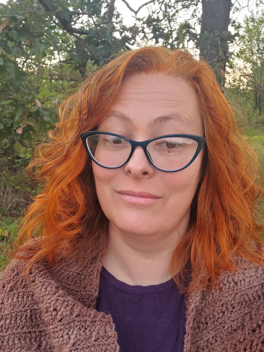 witchee1014's tweet photo. Well. That's certainly is a color. I look #falltastic #falltabulous #gingeriffic https://t.co/wIcAIYieZN