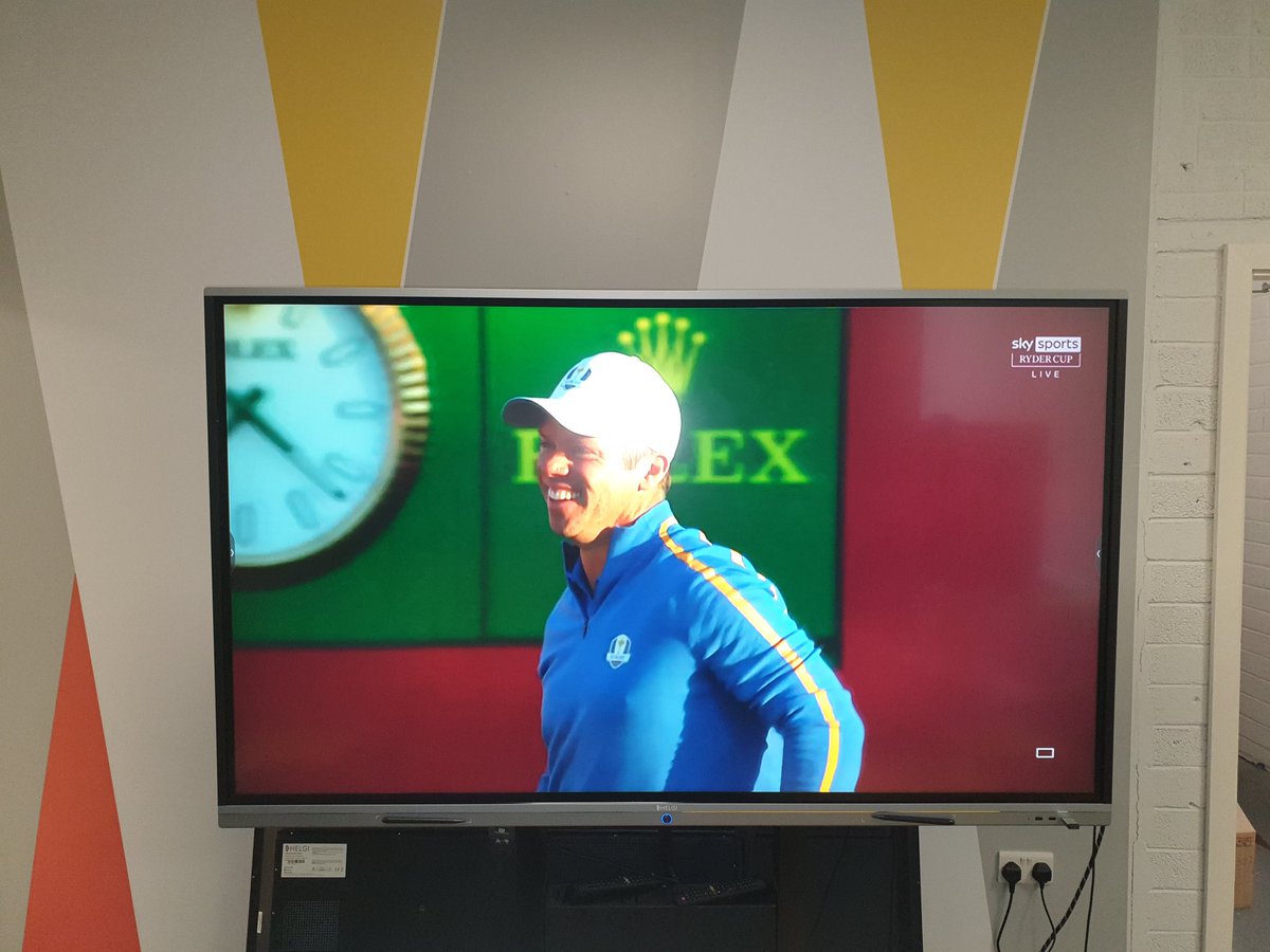 SharptextCork's tweet photo. @rydercup time on our 75" @helgi interactive display https://t.co/MzJwYksbk8