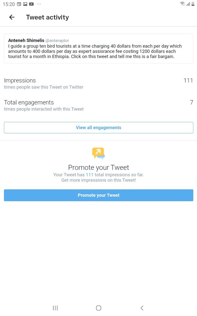 Anteneh Shimelis A Twitter 118 People Are As Good As Signed Up For A Month Long Ten People Bird Tour In Eghkopia Each Paying 40 Dollars Per Day Which To Me Is