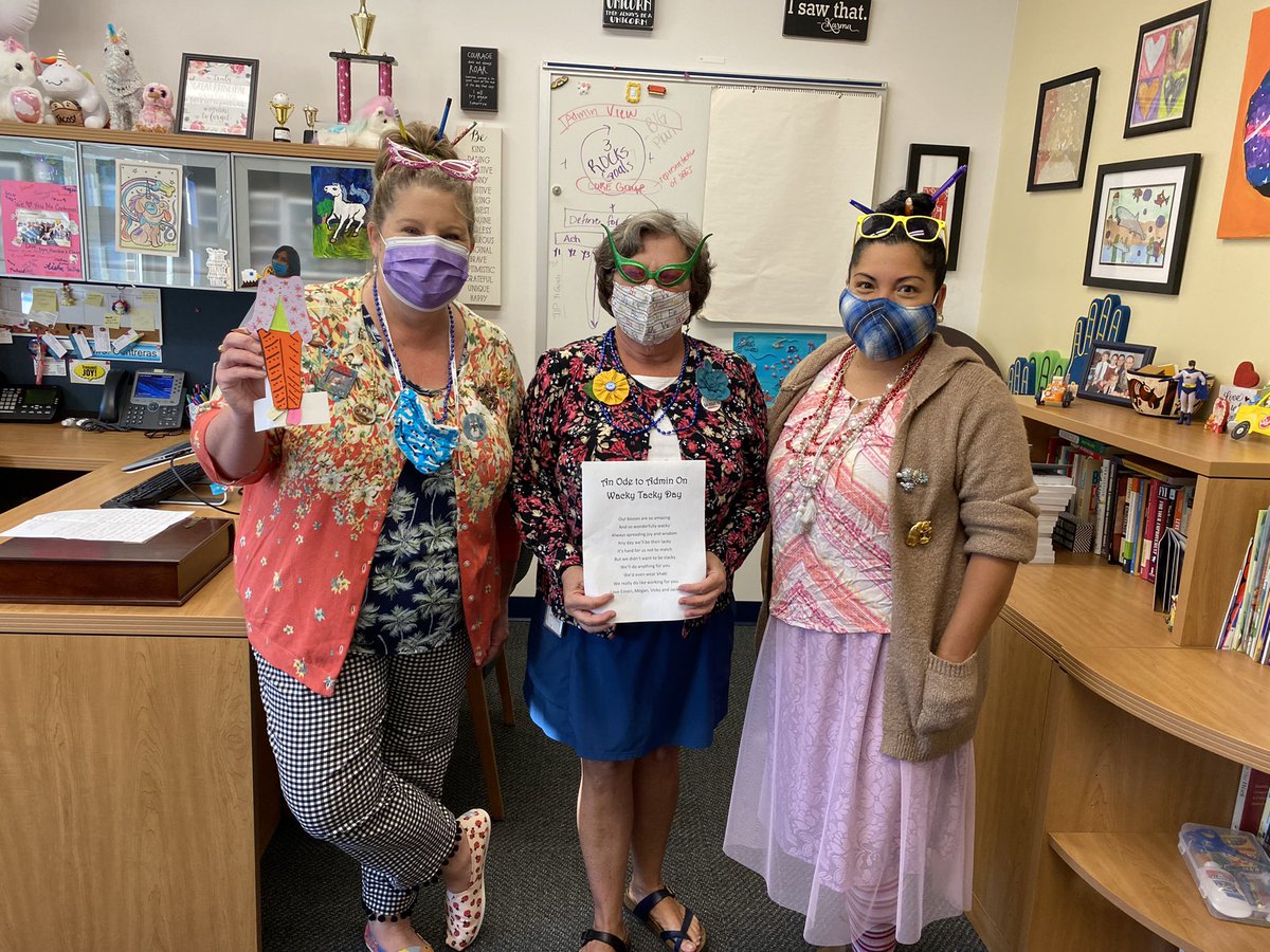 SEESrSIX's tweet photo. Our Front Office Team is Awesome!  Happy Wacky Friday!  @april2599gm @EllieContreras5 #EagleFun #OurOfficeRocks https://t.co/cSKb4EHoig