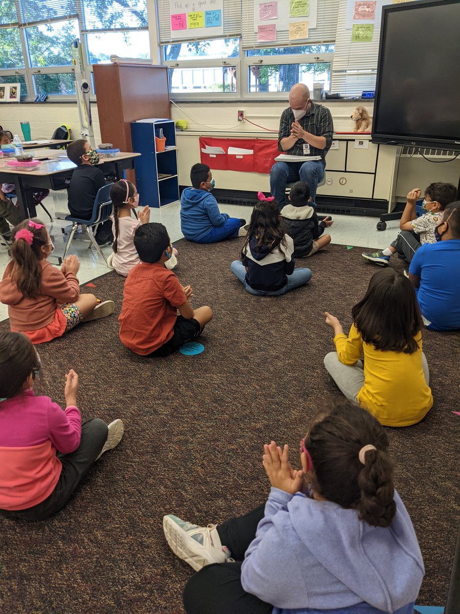 Mr. Stahler leading us in some Friday morning Heggerty!