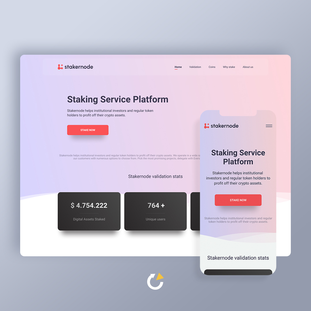 primecore_io's tweet photo. Stakernode helps institutional investors and regular token holders to profit off their crypto assets. 

Goal: Corporate website for Stakernode. https://t.co/PPMM7hHsZH https://t.co/xolJfKIQtM