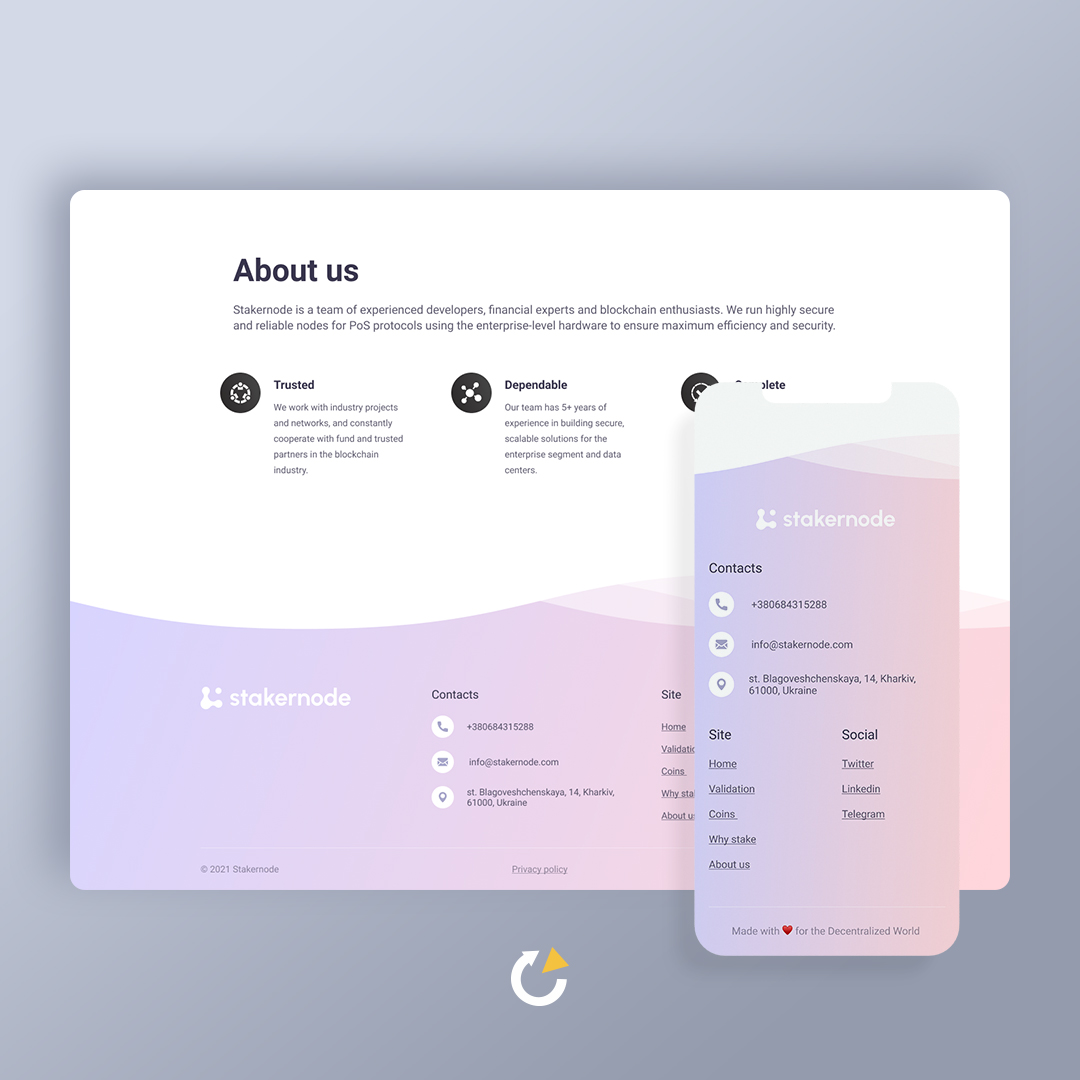 primecore_io's tweet photo. Stakernode helps institutional investors and regular token holders to profit off their crypto assets. 

Goal: Corporate website for Stakernode. https://t.co/PPMM7hHsZH https://t.co/xolJfKIQtM