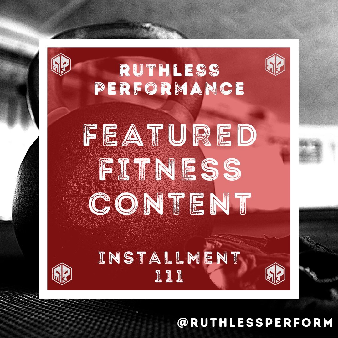 RuthlessPerform's tweet image. Volume 111 of Featured Fitness Content is out now.

Find it here: ruthlessperformance.com/ffc-111/